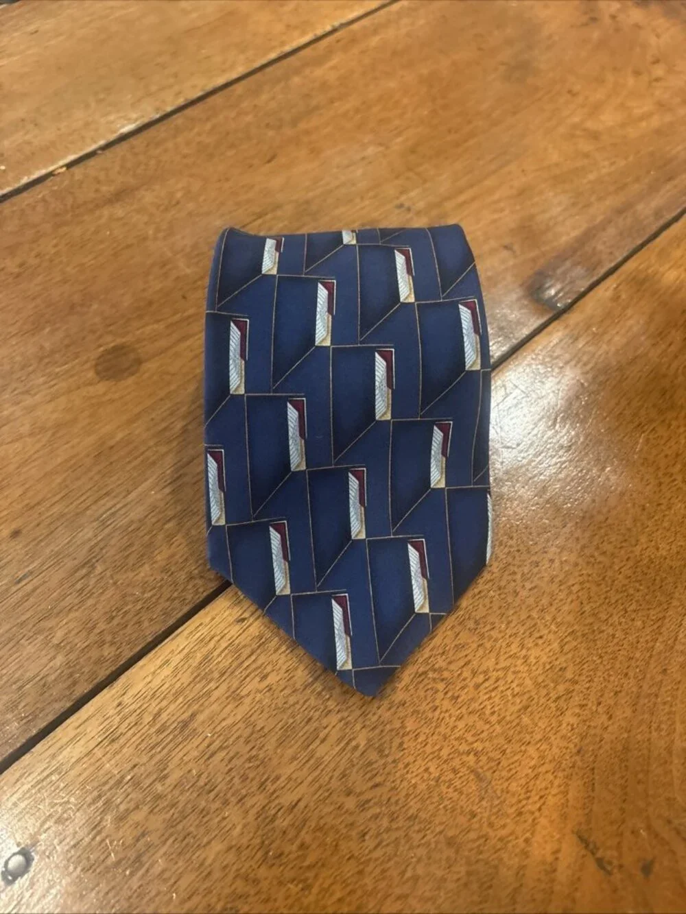 Vintage 100% Silk Bill Blass Black Label Necktie- Geometric Tie 1980 Office Retr